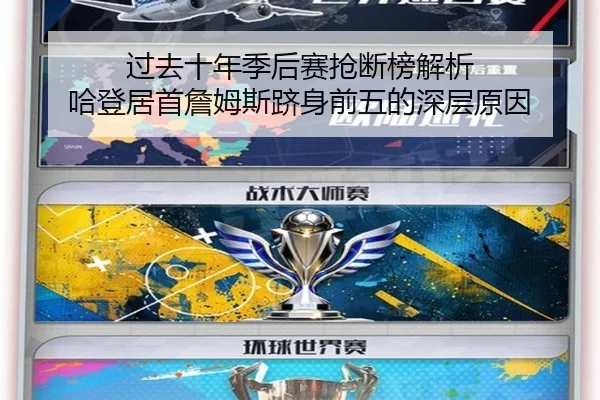 过去十年季后赛抢断榜解析 哈登居首詹姆斯跻身前五的深层原因 - KaiyuanGames